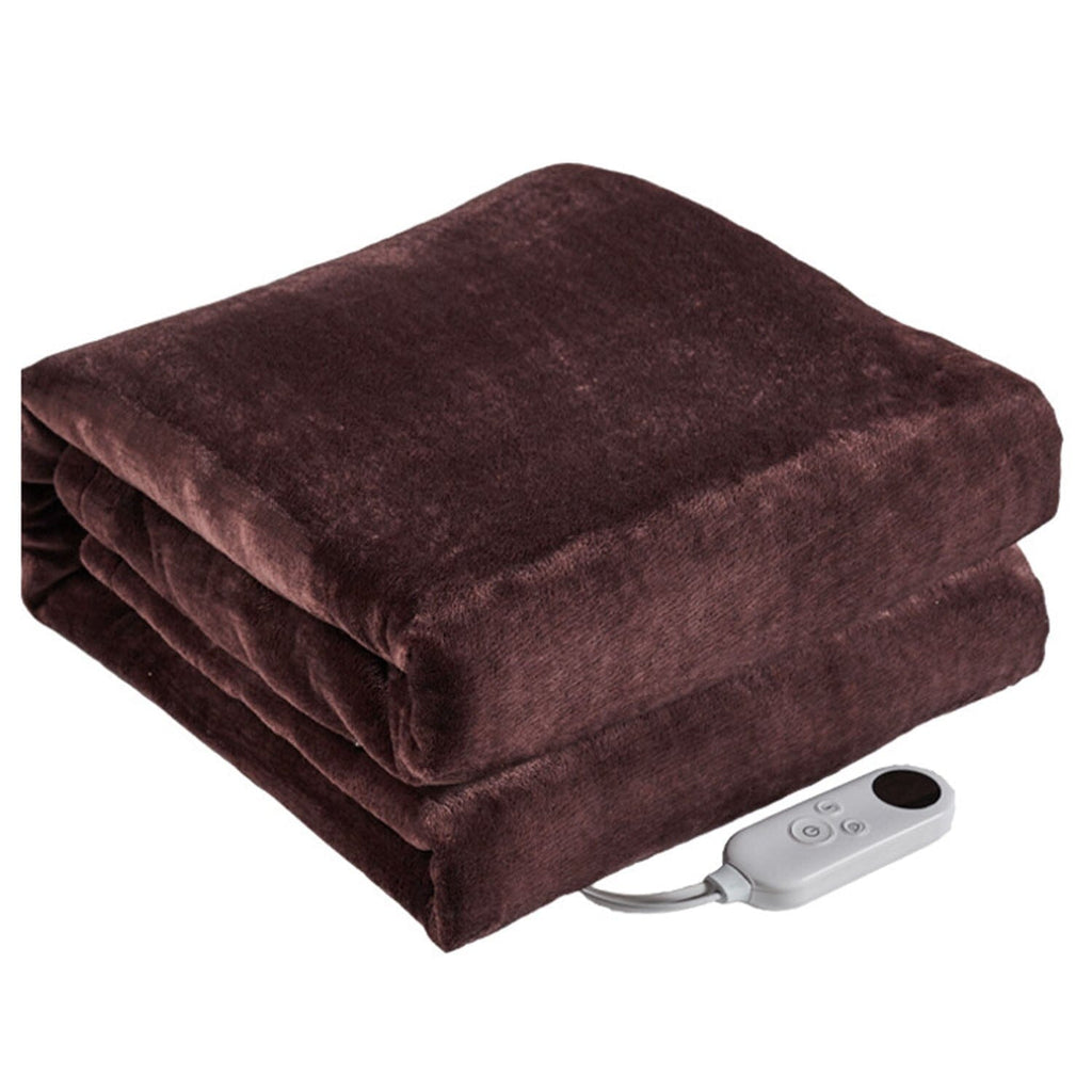 NOUVEAU RICHE Elektrische Heizdecke aus Flanell 150x130 cm – 6 Wärmestufen, Timer 1–8 Std., Überhitzungsschutz, waschbar
