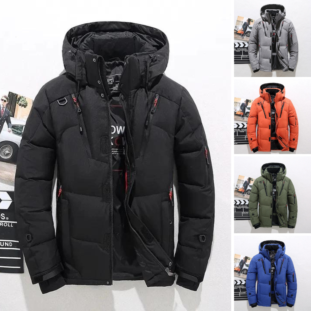 NOUVEAU RICHE Damen Premium Daunenjacke Lange Warm Stilvoll Skandinavisch