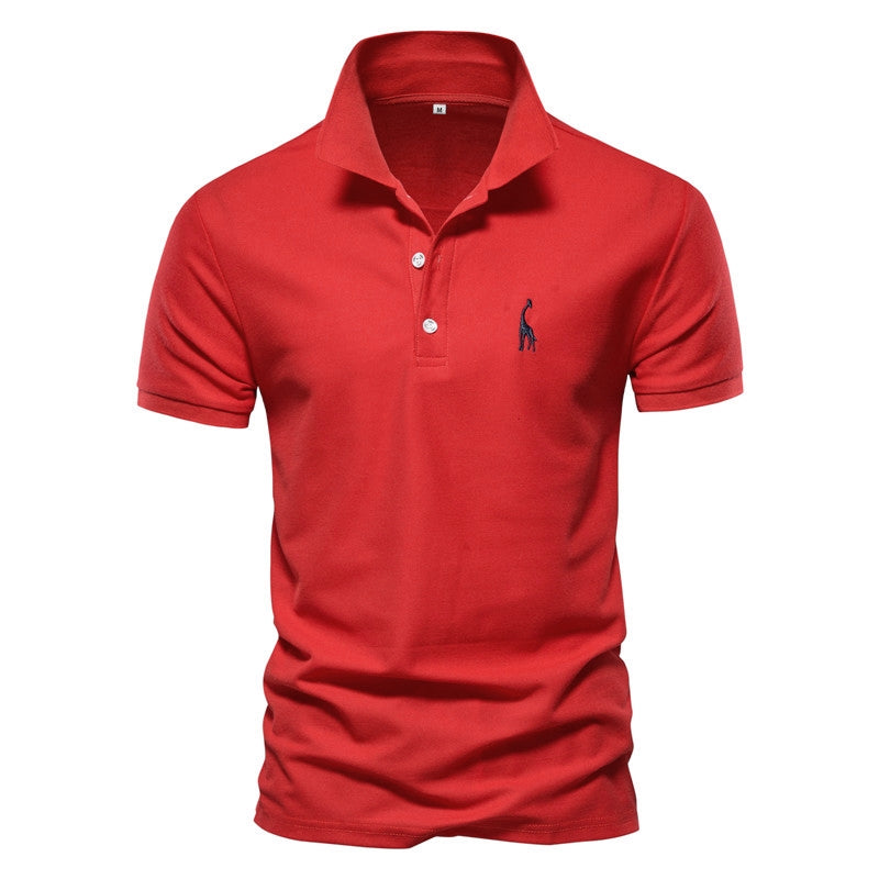 NOUVEAU RICHE Hommes | Herren Polo-Shirt – Edle Materialien, Skandinavischer Flair & Elegantes Design Rot
