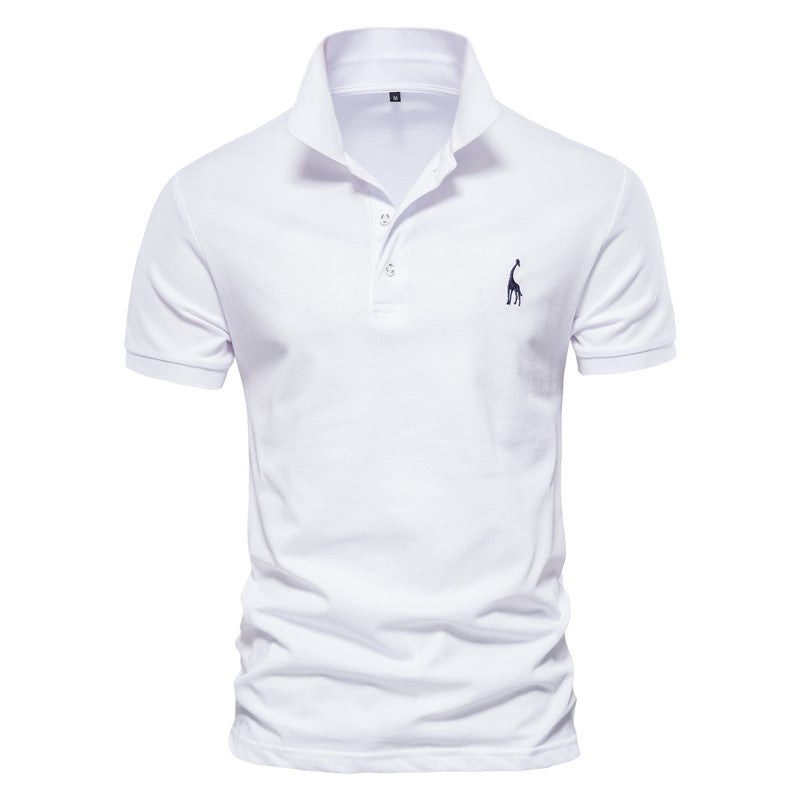 NOUVEAU RICHE Hommes | Herren Polo-Shirt – Edle Materialien, Skandinavischer Flair & Elegantes Design Weiß