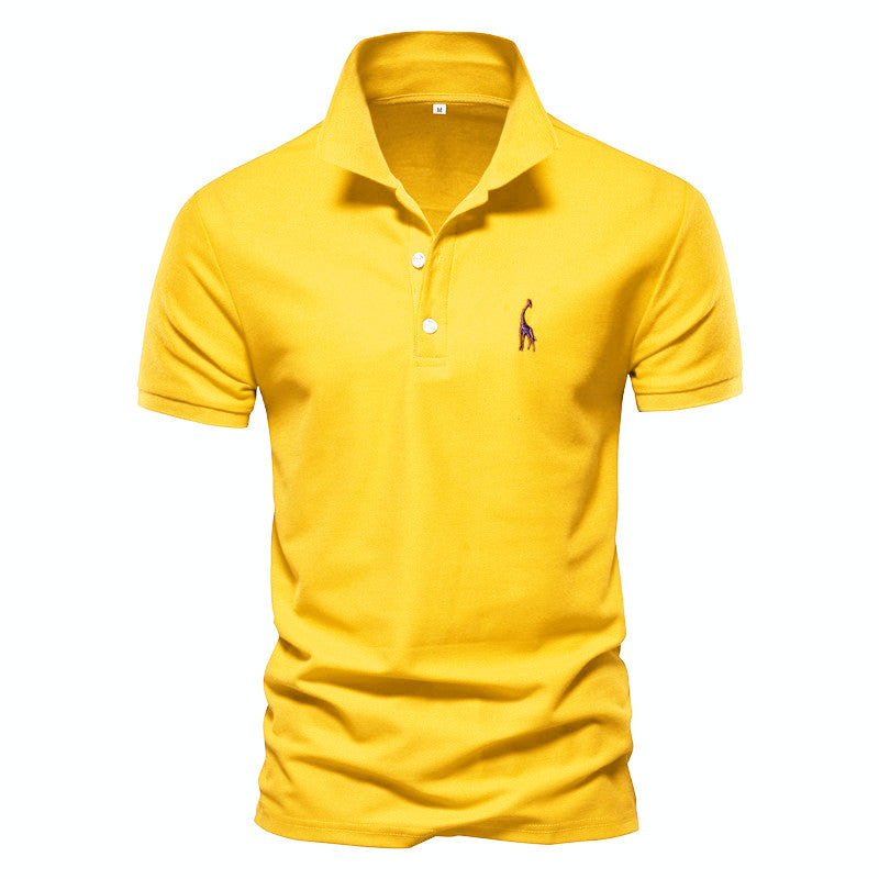 NOUVEAU RICHE Hommes | Herren Polo-Shirt – Edle Materialien, Skandinavischer Flair & Elegantes Design Gul