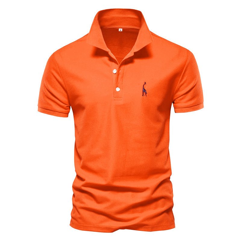 NOUVEAU RICHE Hommes | Herren Polo-Shirt – Edle Materialien, Skandinavischer Flair & Elegantes Design Orange