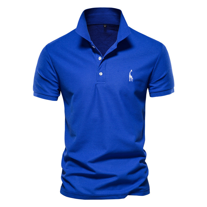 NOUVEAU RICHE Hommes | Herren Polo-Shirt – Edle Materialien, Skandinavischer Flair & Elegantes Design Blau