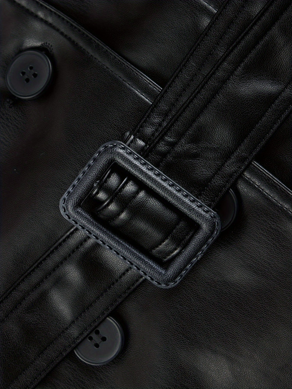 NOUVEAU RICHE Damen Doppelreihiger Taillierter Trenchcoat Vintage-Stil