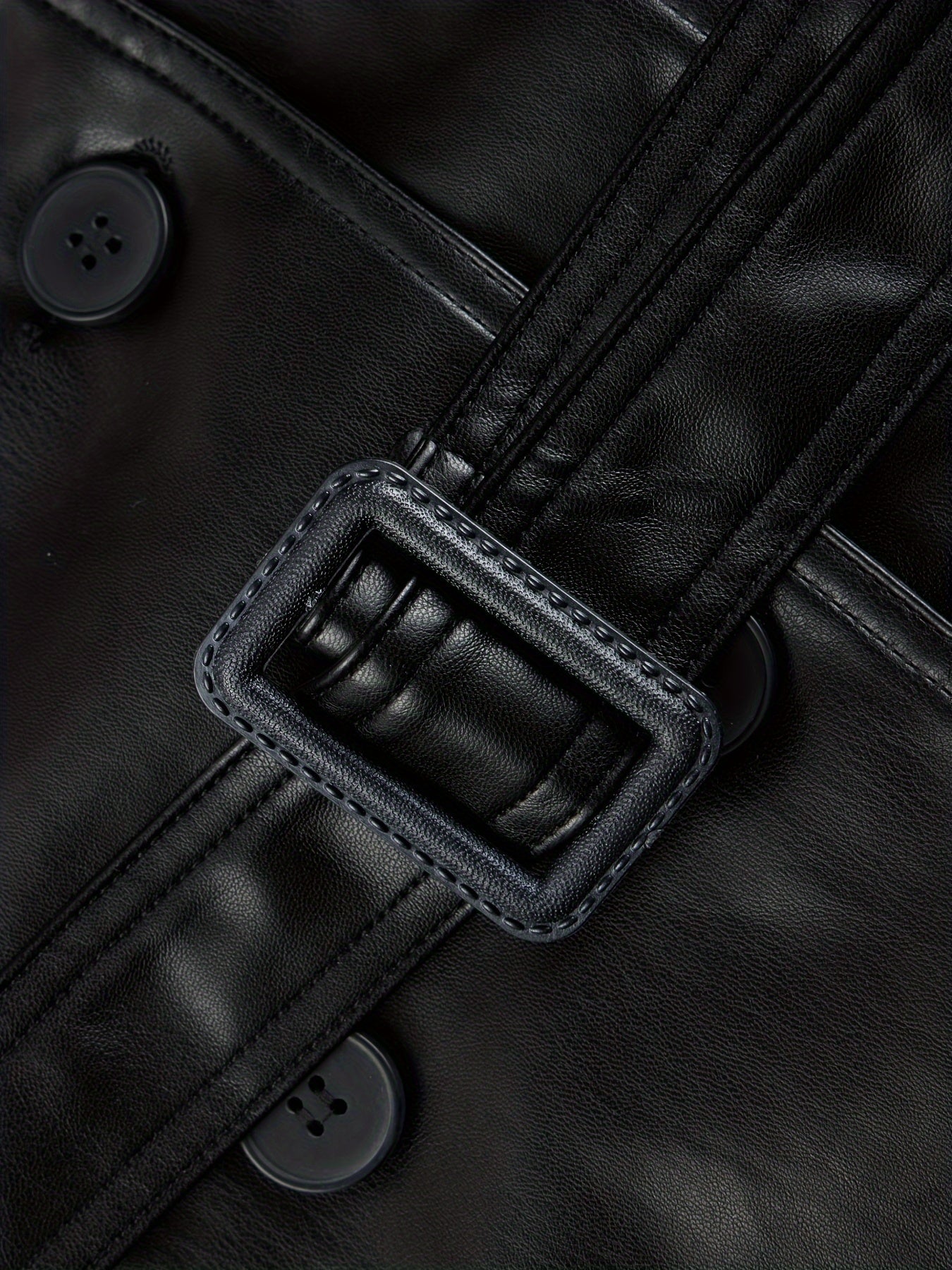 NOUVEAU RICHE Damen Doppelreihiger Taillierter Trenchcoat Vintage-Stil