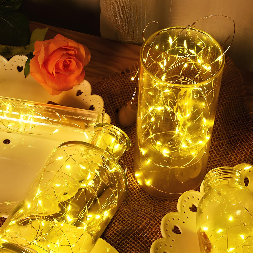 NOUVEAU RICHE Solar Lichterkette Aussen – Wasserdichte IP65 LED-Lichterkette für Garten & Balkon, 5 bis 30 m, 8 Lichtfarben – SoliGlow