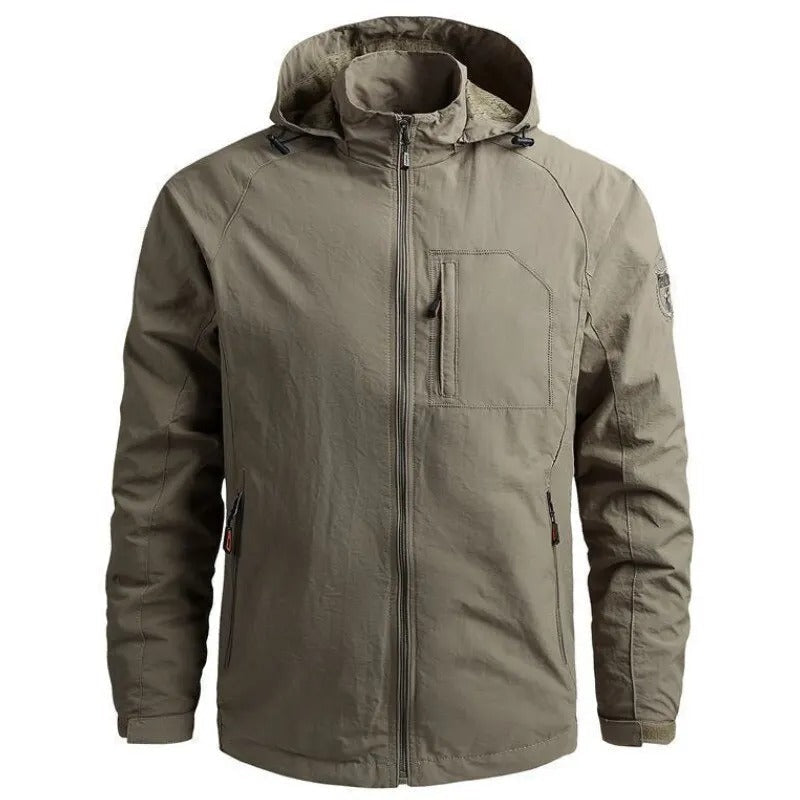 NOUVEAU RICHE Männer Wasserdichte Atmungsaktive Cargo-Jacke Trocken