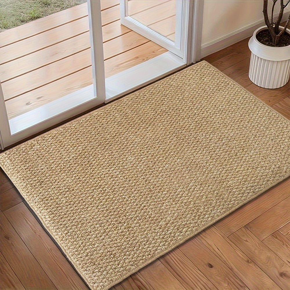 NOUVEAU RICHE Saugfähige Fussmatte für innen & aussen – Rutschfeste Matte in Jute-Optik, waschmaschinenfest, 3 Grössen