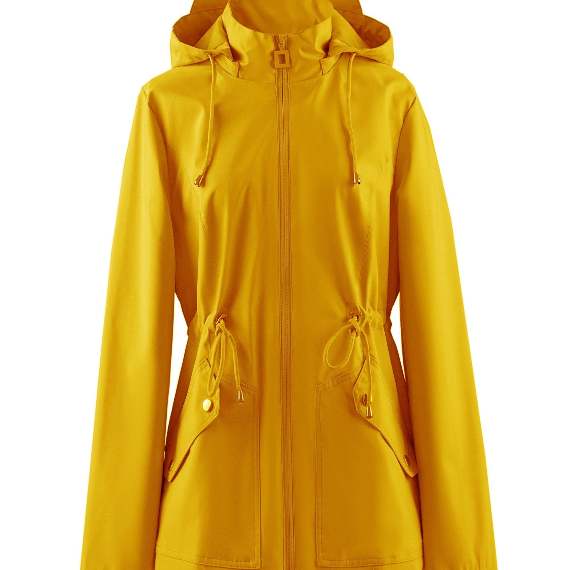 NOUVEAU RICHE Damen Wasserfeste Frühling- und Herbstjacke Mit Kapuze