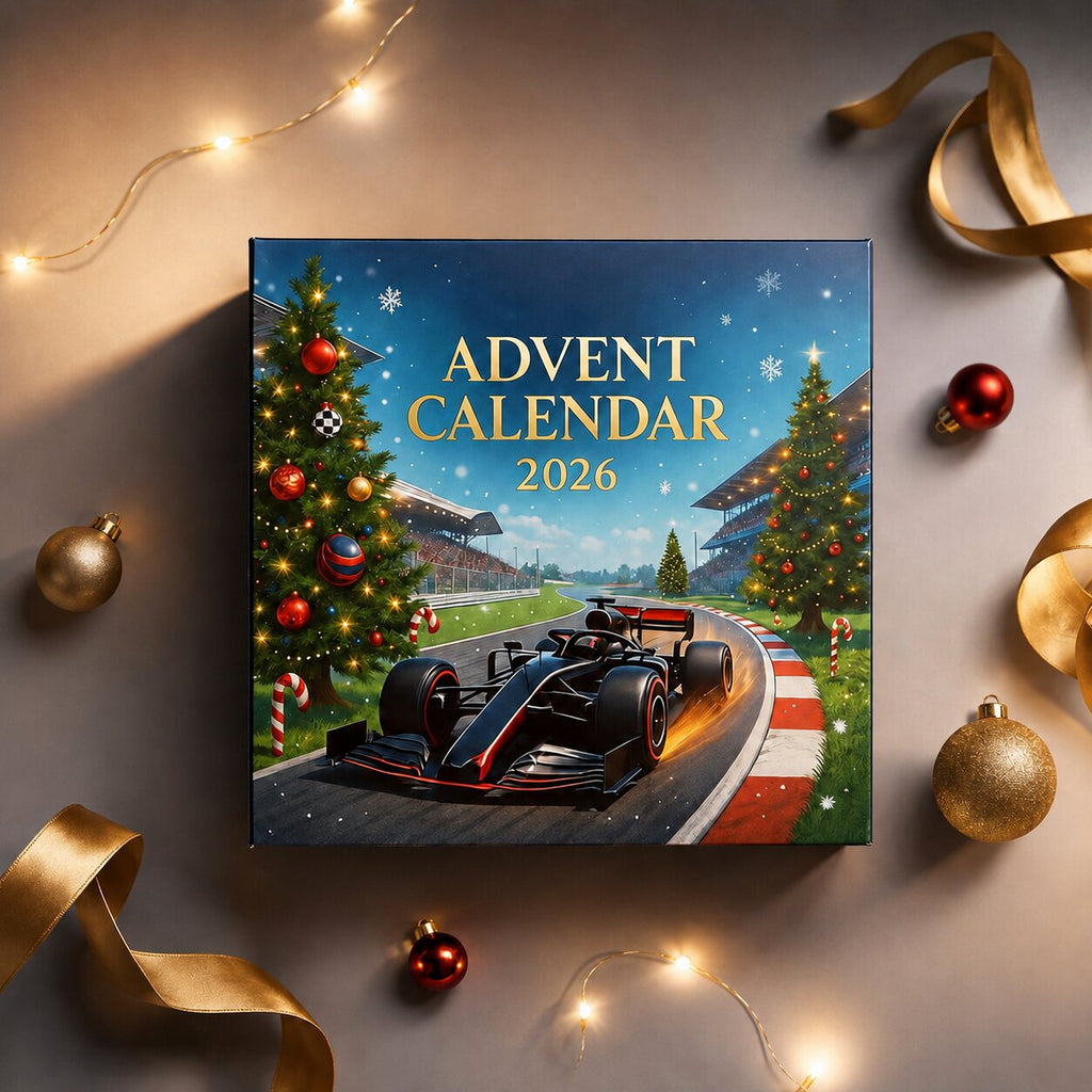 Calendario dell’Avvento con auto da corsa 2026 – 24 sorprese motoristiche, calendario natalizio per appassionati di auto e bambini