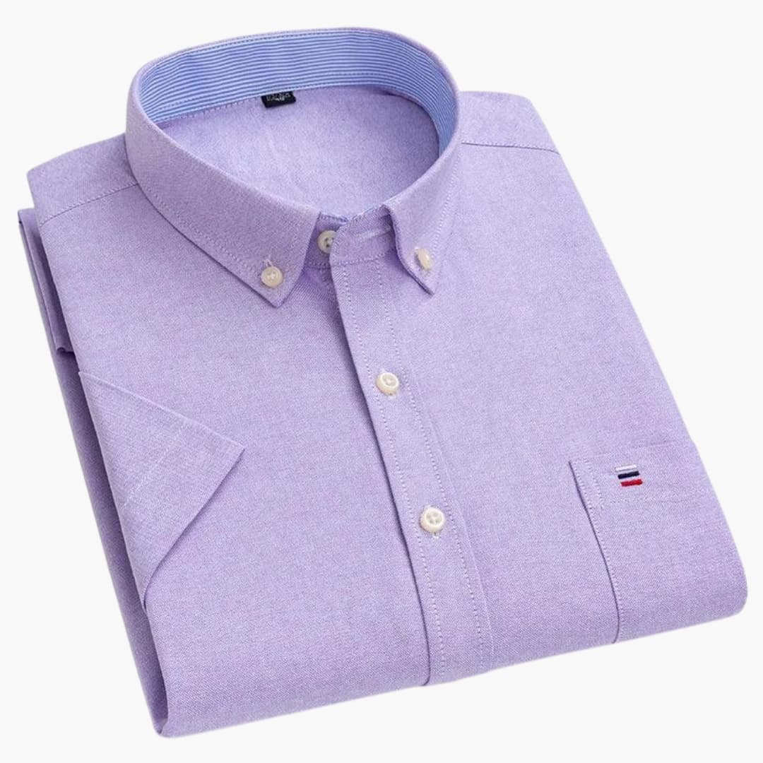 NOUVEAU RICHE Kurzarmhemd Herren kariert – Business Hemd mit Karomuster & klassischem Kragen, 6 Farben, S–7XL – Ranches Rosa