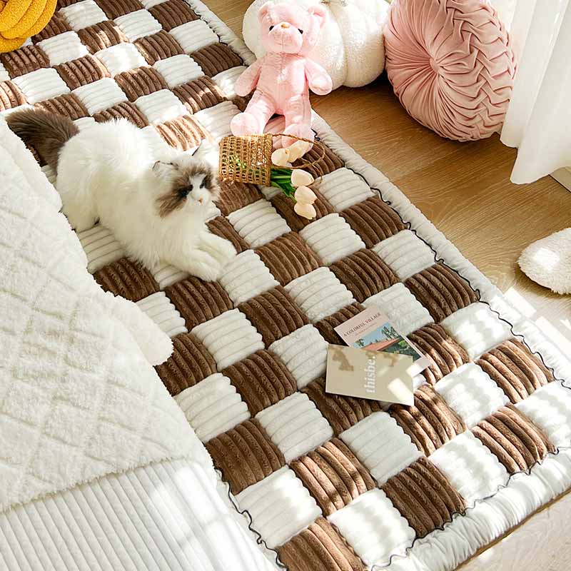 Blødt kæledyrstæppe – sofabeskytter til hunde og katte i chenille, skridsikkert hundetæppe, vaskbart – CozyCover