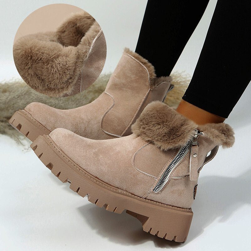 NOUVEAU RICHE Winterstiefel Damen Warm Gefüttert Wasserdicht Rutschfest