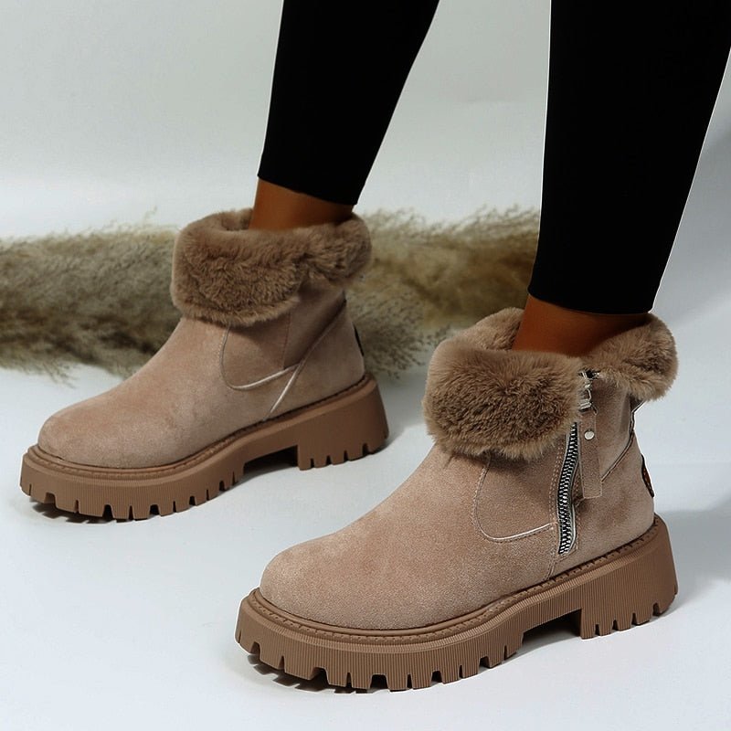 NOUVEAU RICHE Winterstiefel Damen Warm Gefüttert Wasserdicht Rutschfest