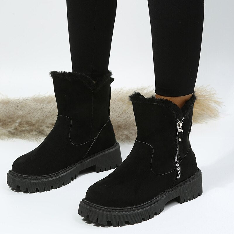 NOUVEAU RICHE Winterstiefel Damen Warm Gefüttert Wasserdicht Rutschfest