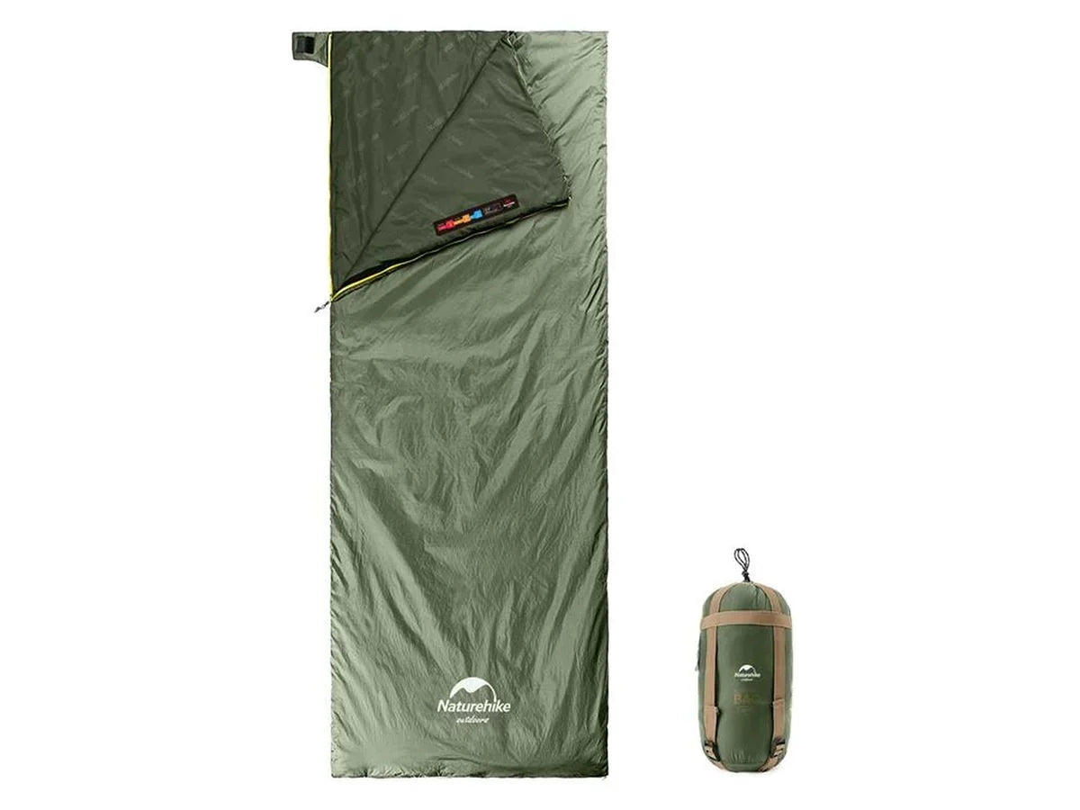 NOUVEAU RICHE Kompakter Schlafsack Grün – Leichter, warmer Camping-Schlafsack mit kleinem Packmass, waschbar