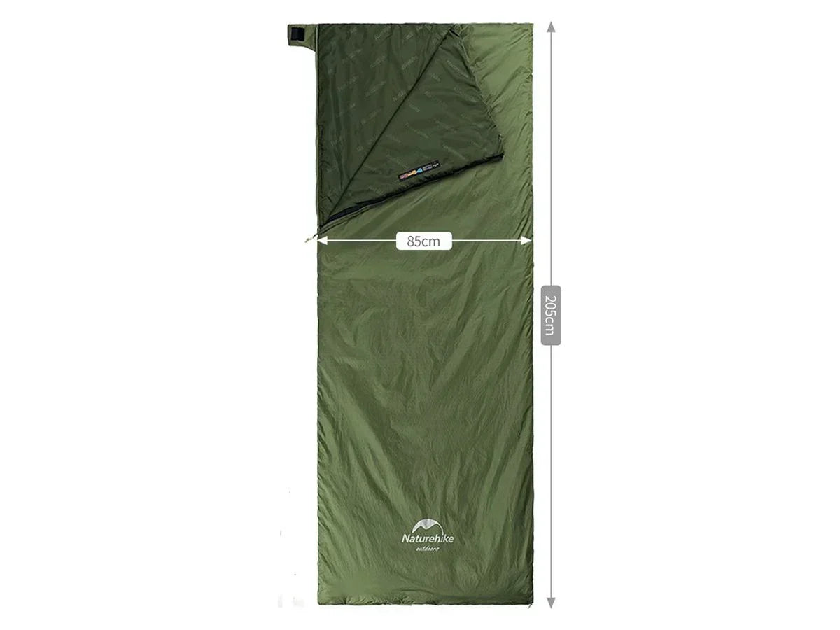 NOUVEAU RICHE Kompakter Schlafsack Grün – Leichter, warmer Camping-Schlafsack mit kleinem Packmass, waschbar
