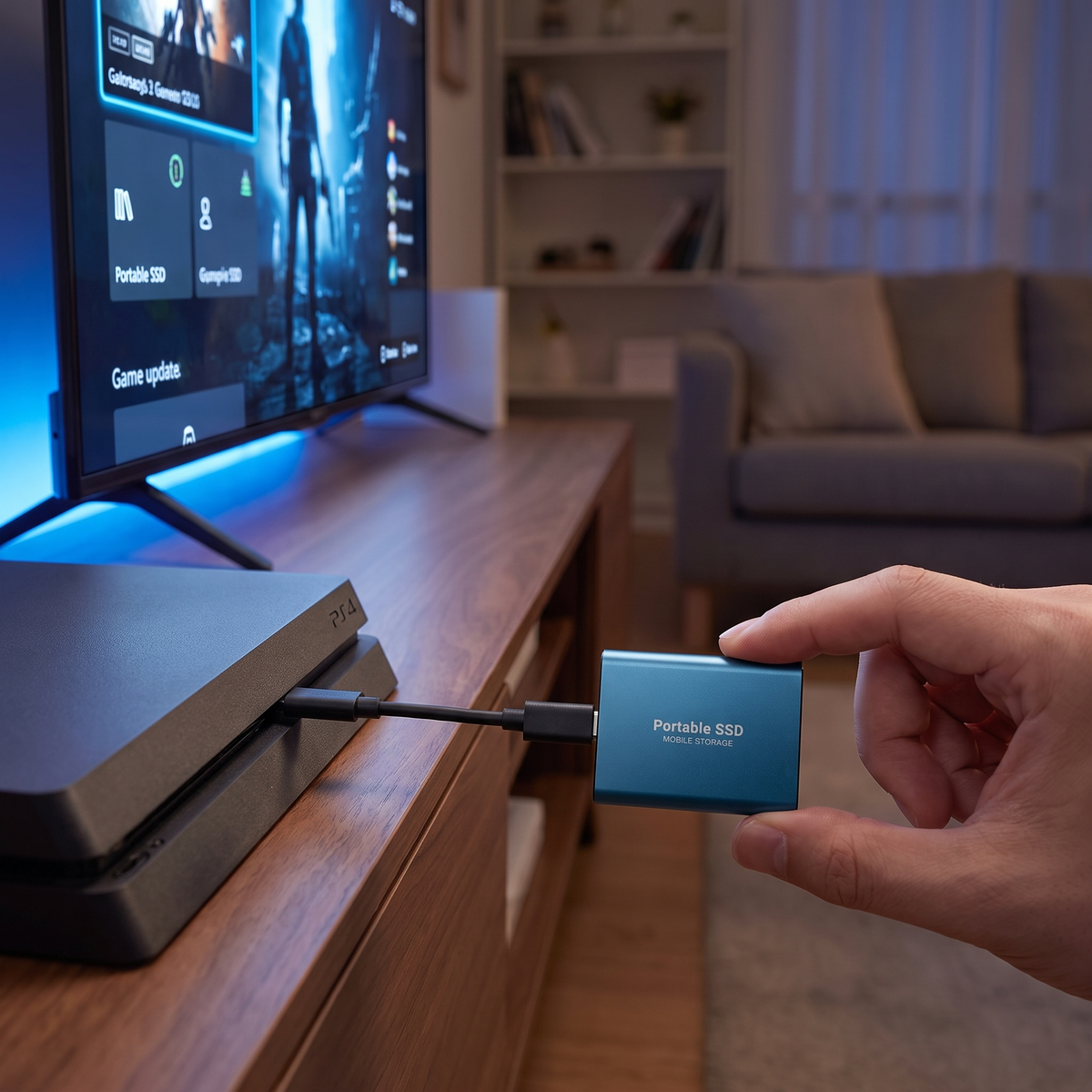 NOUVEAU RICHE Externe SSD für PS5 und Xbox – USB-C tragbare SSD für Spielkonsolen, Aluminiumgehäuse, Plug and Play, 4 Farben