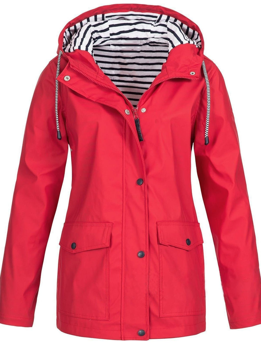 NOUVEAU RICHE Damenjacke Wasserdicht Winddicht Für Outdoor Wandern Rot