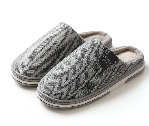 NOUVEAU RICHE Hermosa | Herren Warme Hausschuhe - Elegante Baumwollsocken & Strümpfe Hellgrau