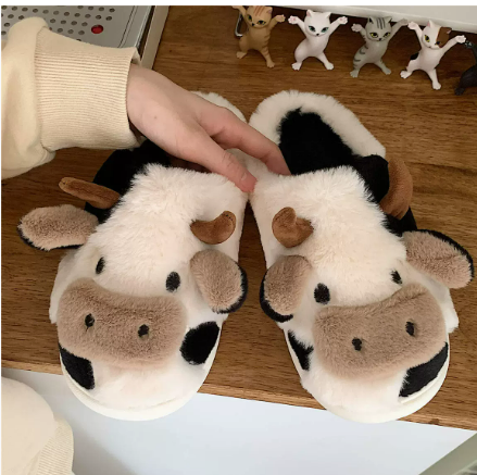 NOUVEAU RICHE Damen Gemütliche Tiermotiv Hausschuhe Rutschfeste Sohle