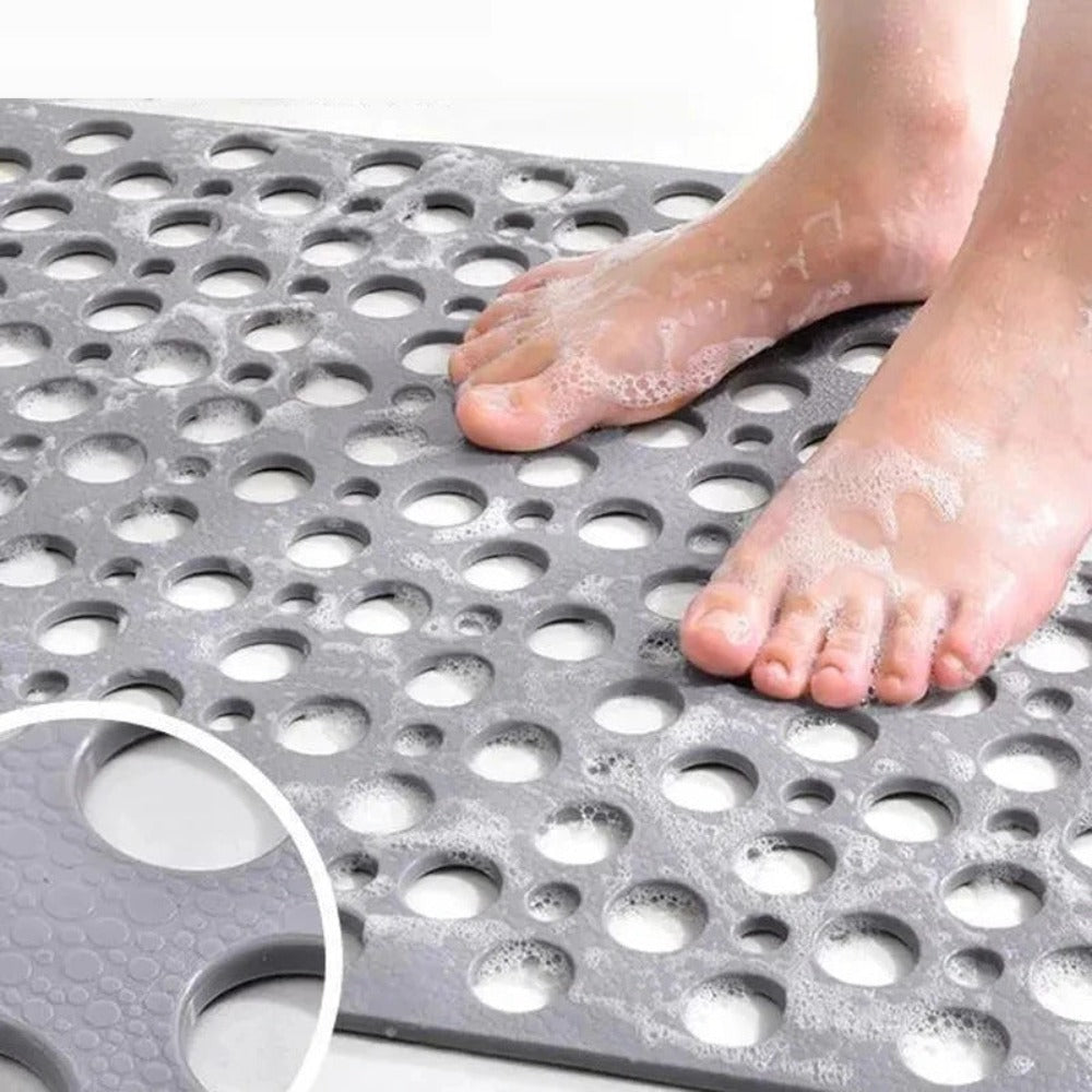 NOUVEAU RICHE Duschmatte rutschfest – Badewannenmatte mit Saugnäpfen & Ablauflöchern, leicht zu reinigen, 6 Farben, 4 Grössen