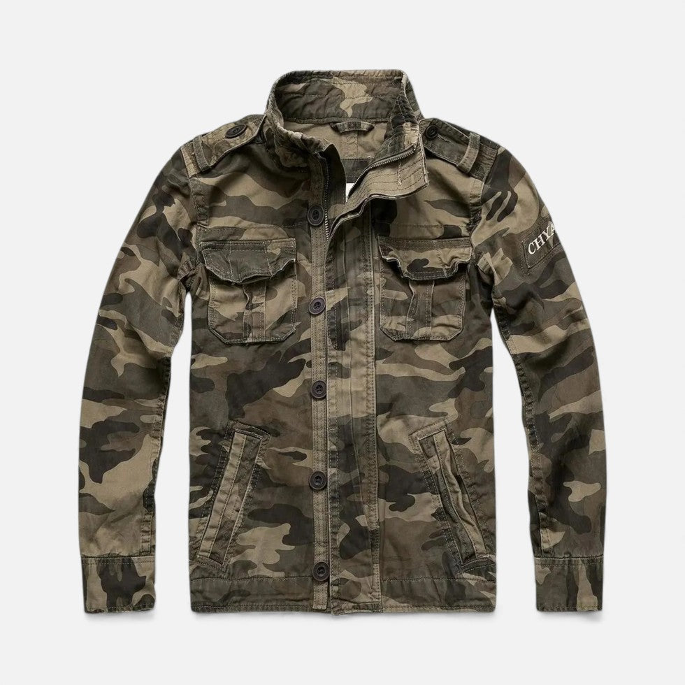 NOUVEAU RICHE Herren Utility Übergangsjacke – Leichte Jacke mit Taschen & weichem Futter, 5 Farben, S–2XL – Mane Braun