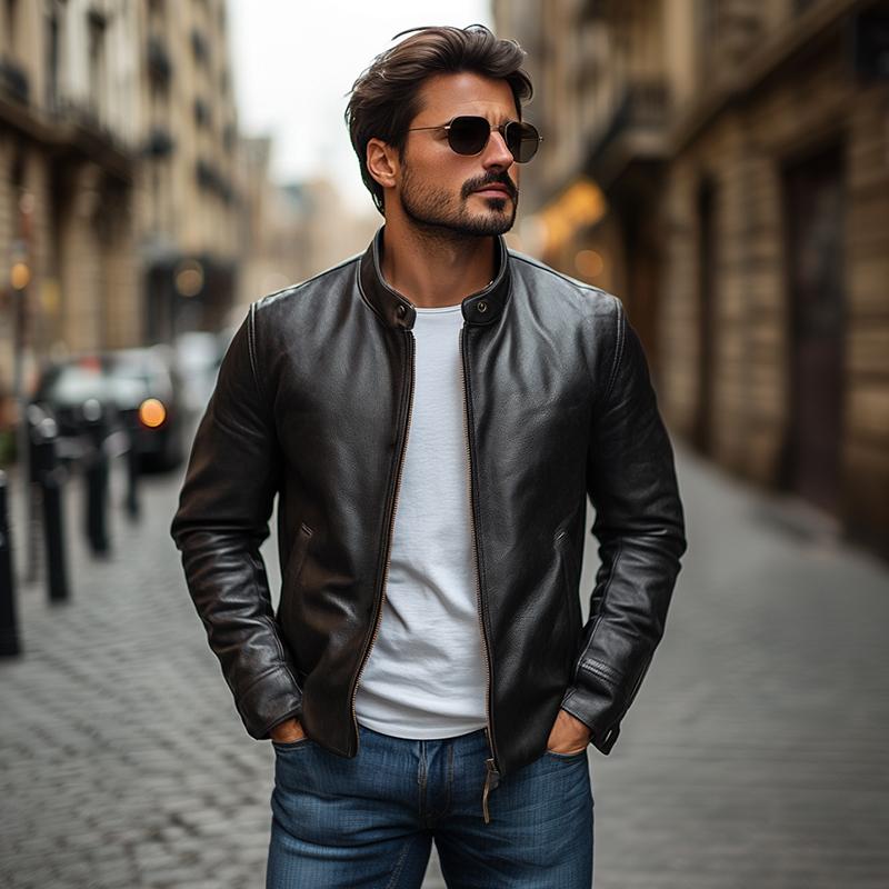 NOUVEAU RICHE Elegante Herrenjacke mit Kragen für formelle Anlässe und Freizeitmode