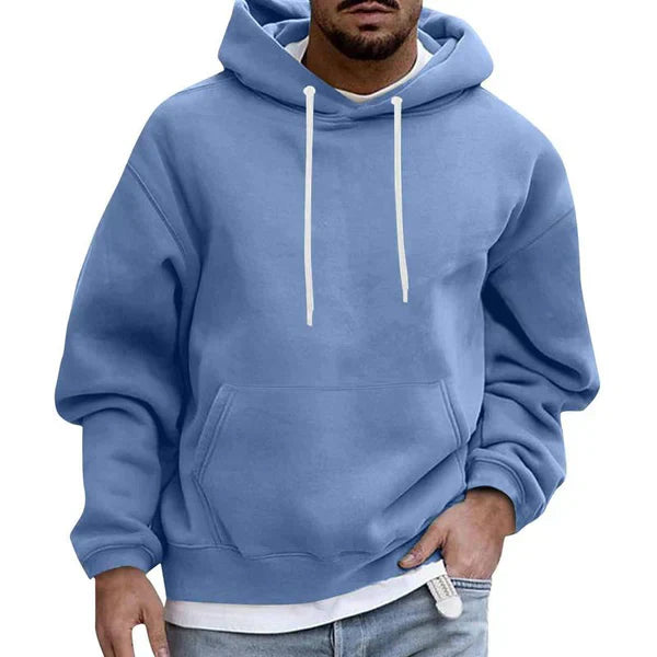 NOUVEAU RICHE Herren Kapuzenpullover Mit Praktischer Tasche Und Komfort Blau