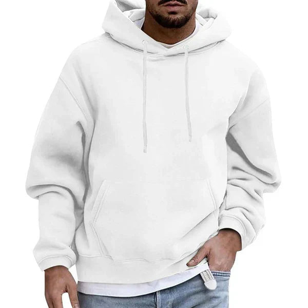 NOUVEAU RICHE Herren Kapuzenpullover Mit Praktischer Tasche Und Komfort Weiß