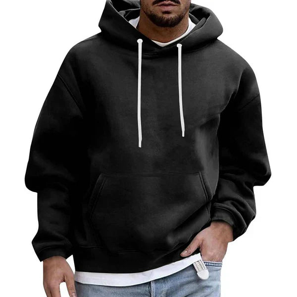 NOUVEAU RICHE Herren Kapuzenpullover Mit Praktischer Tasche Und Komfort Schwarz