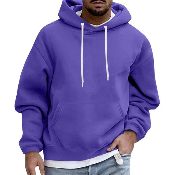 NOUVEAU RICHE Herren Kapuzenpullover Mit Praktischer Tasche Und Komfort Violett