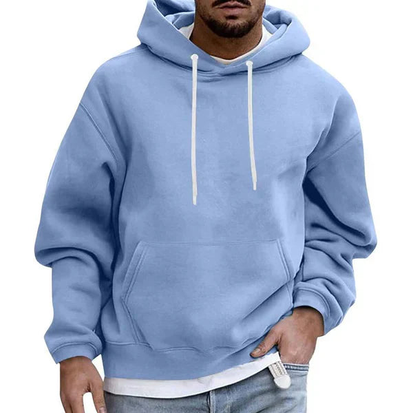 NOUVEAU RICHE Herren Kapuzenpullover Mit Praktischer Tasche Und Komfort Hellblau