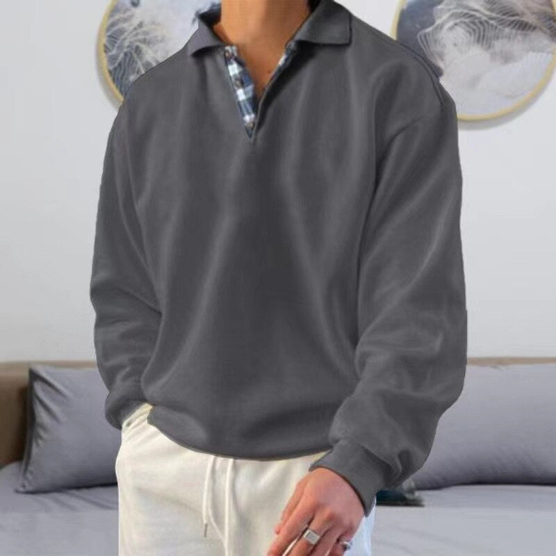 NOUVEAU RICHE Herren Pullover Sommergarderobe Komfort Stil Vielseitig Grau