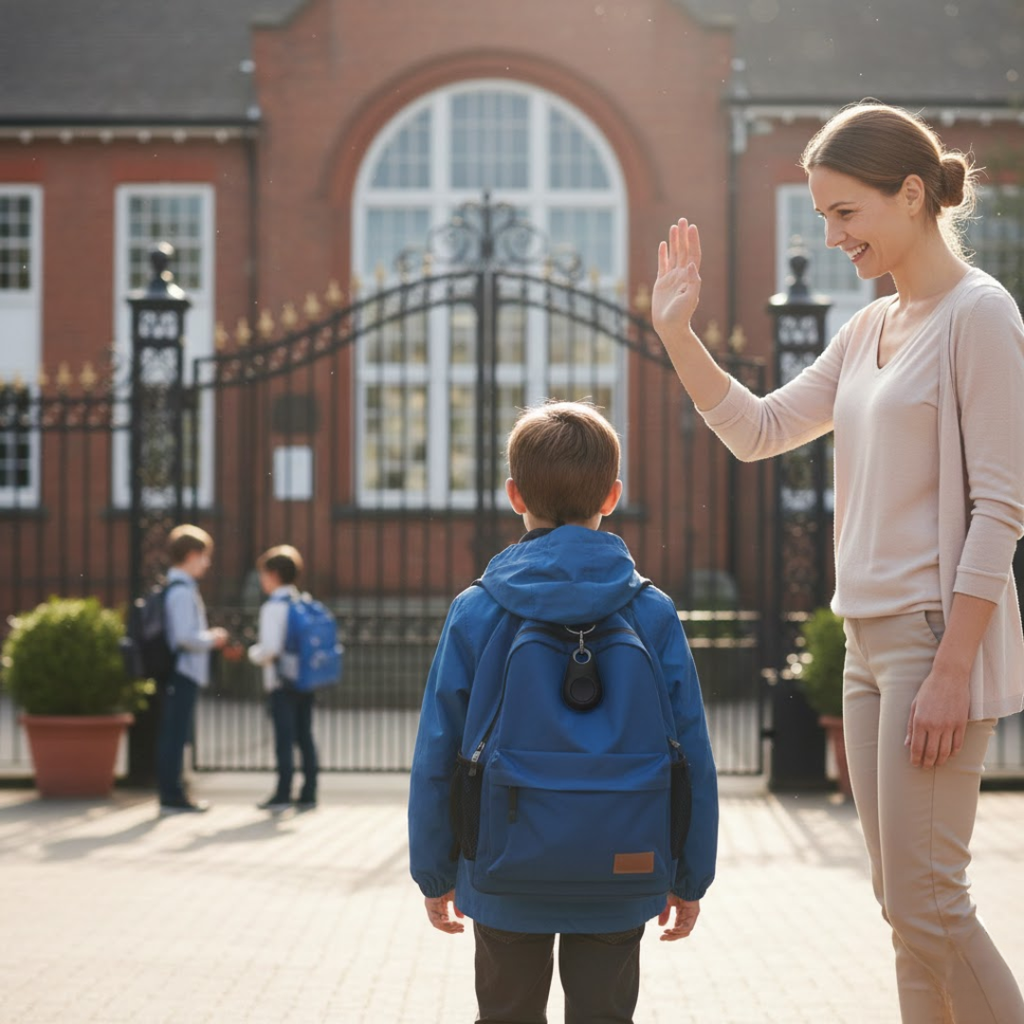 Mini-GPS-Tracker für Kinder – Kinder Tracker mit Echtzeit-Ortung, SOS-Taste & Geofencing, App – KidLocate