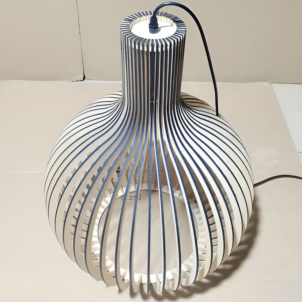 NOUVEAU RICHE Pendelleuchte aus Holz Verstellbar Vintage LED Beleuchtung