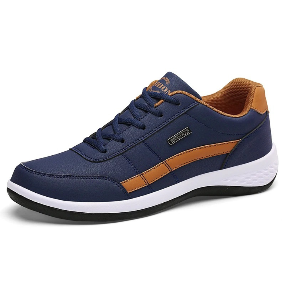 NOUVEAU RICHE Herren Lederschuhe Komfortschuhe Wasserdicht Fußgewölbe Blau