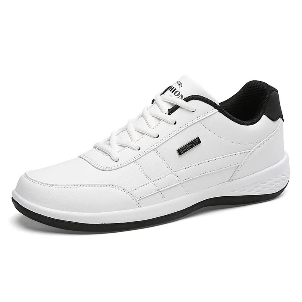 NOUVEAU RICHE Herren Lederschuhe Komfortschuhe Wasserdicht Fußgewölbe Weiß