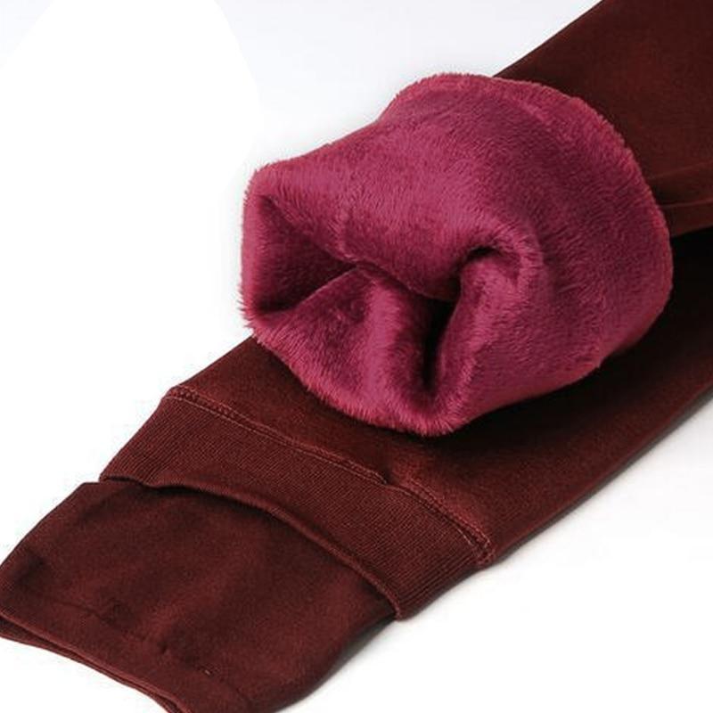 NOUVEAU RICHE Fleece-Winterleggings – Thermoleggings Damen, gefüttert mit hohem Bund, warm & elastisch, 8 Farben, S–XL – Zahara Elsa Rot
