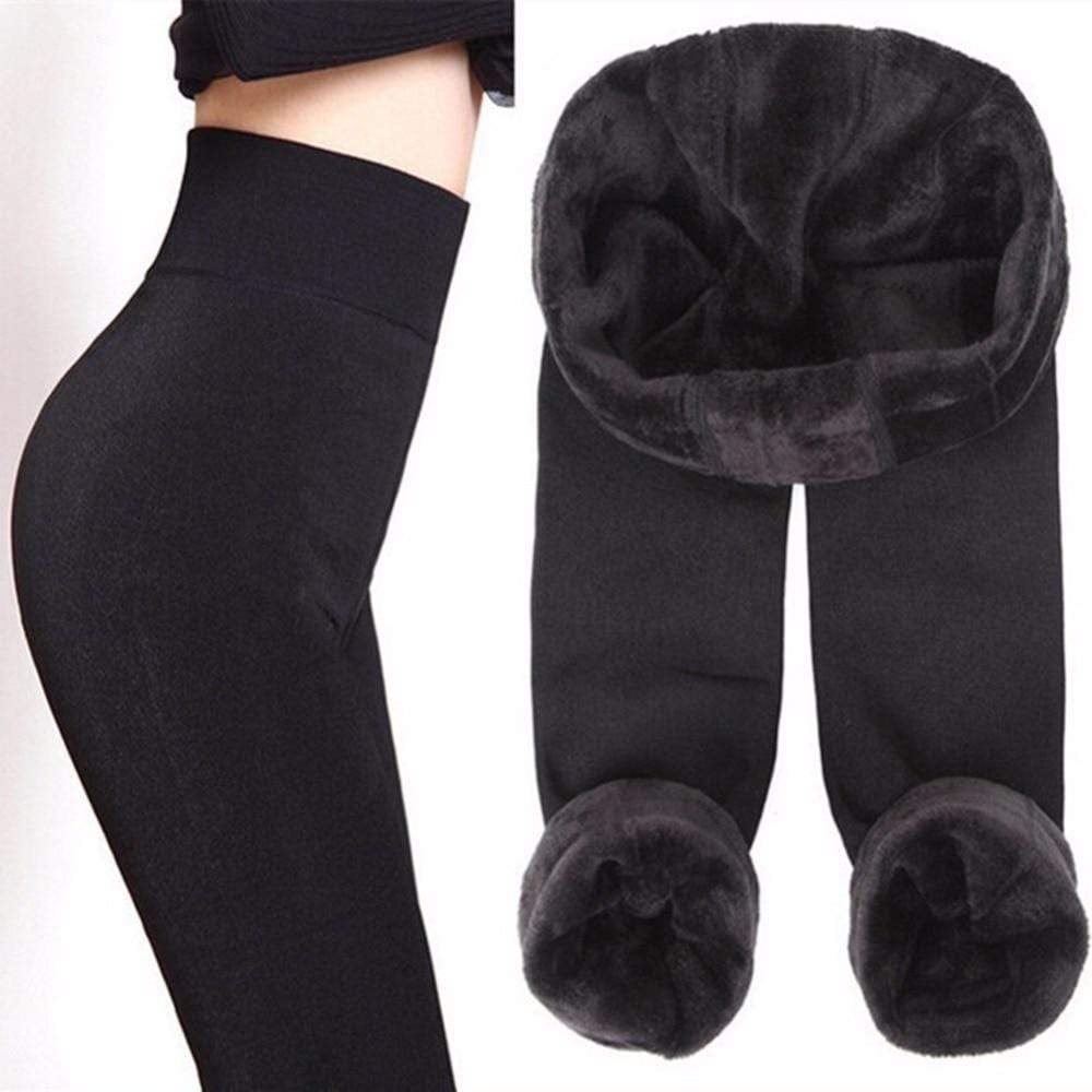NOUVEAU RICHE Fleece-Winterleggings – Thermoleggings Damen, gefüttert mit hohem Bund, warm & elastisch, 8 Farben, S–XL – Zahara Elsa