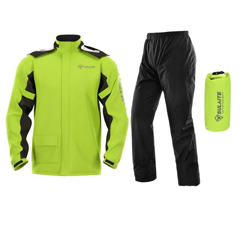 NOUVEAU RICHE Wasserdichter Outdoor-Regenanzug – Leichte Regenjacke & Regenhose für Wandern, Velo & Camping, M–3XL – Marmari Grün