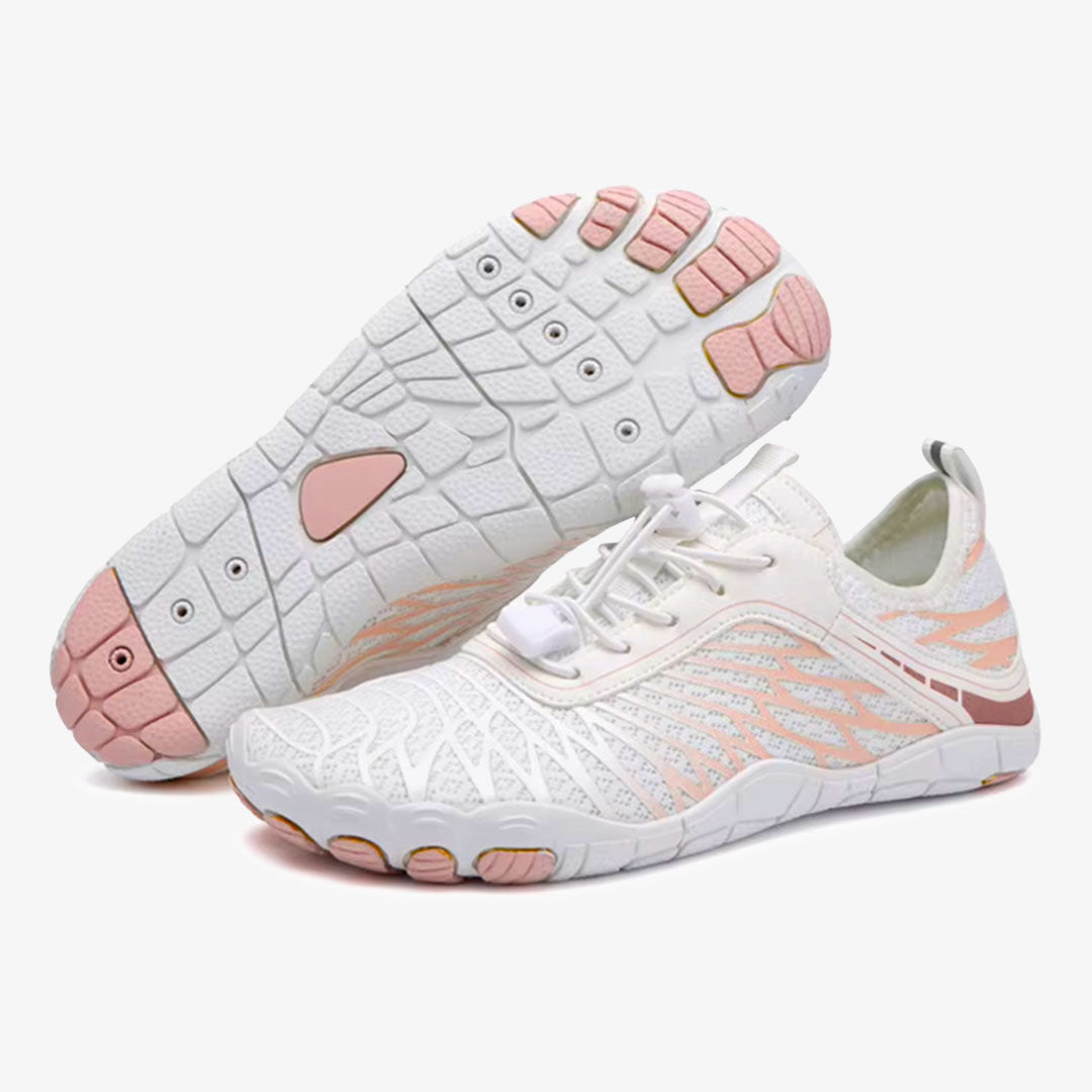 NOUVEAU RICHE Minimalistische Schuhe Ultraleichte Komfort Ganztags Freiheit Weiß und Rosa