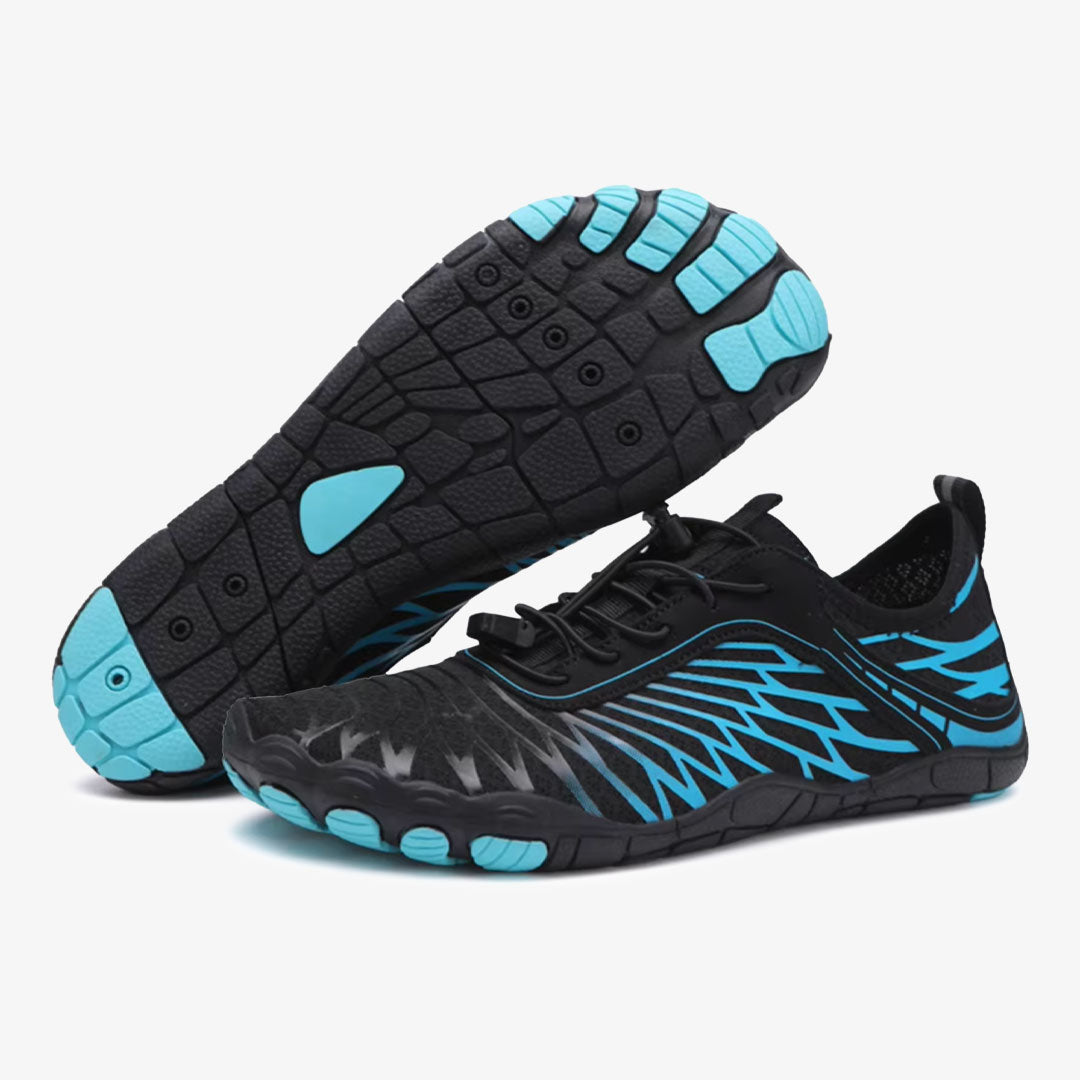 NOUVEAU RICHE Minimalistische Schuhe Ultraleichte Komfort Ganztags Freiheit Schwarz und Blau
