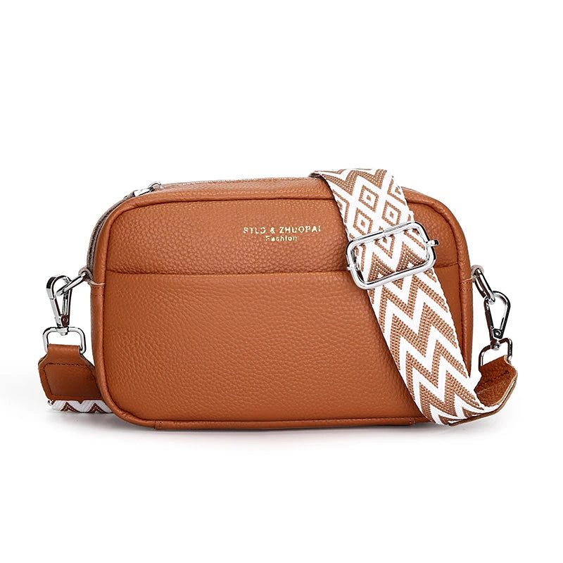 NOUVEAU RICHE Damen Tasche – Handgearbeitete Details als Perfekter Alltäglicher Begleiter Braun