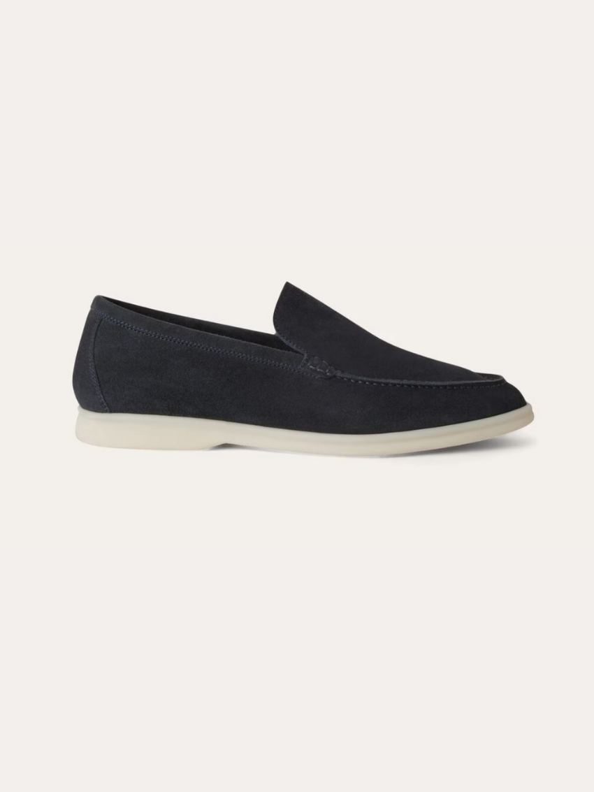 NOUVEAU RICHE Herren Mokassins Marineblau Größe 42 Wildleder