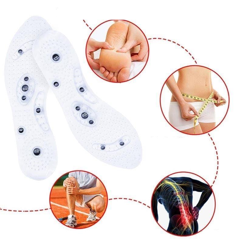 NOUVEAU RICHE Magnetische Einlegesohlen – Massage-Einlagen mit Akupressur-Noppen & Magneten, Bequeme Schuheinlagen für den Alltag, S & L – MagniStep
