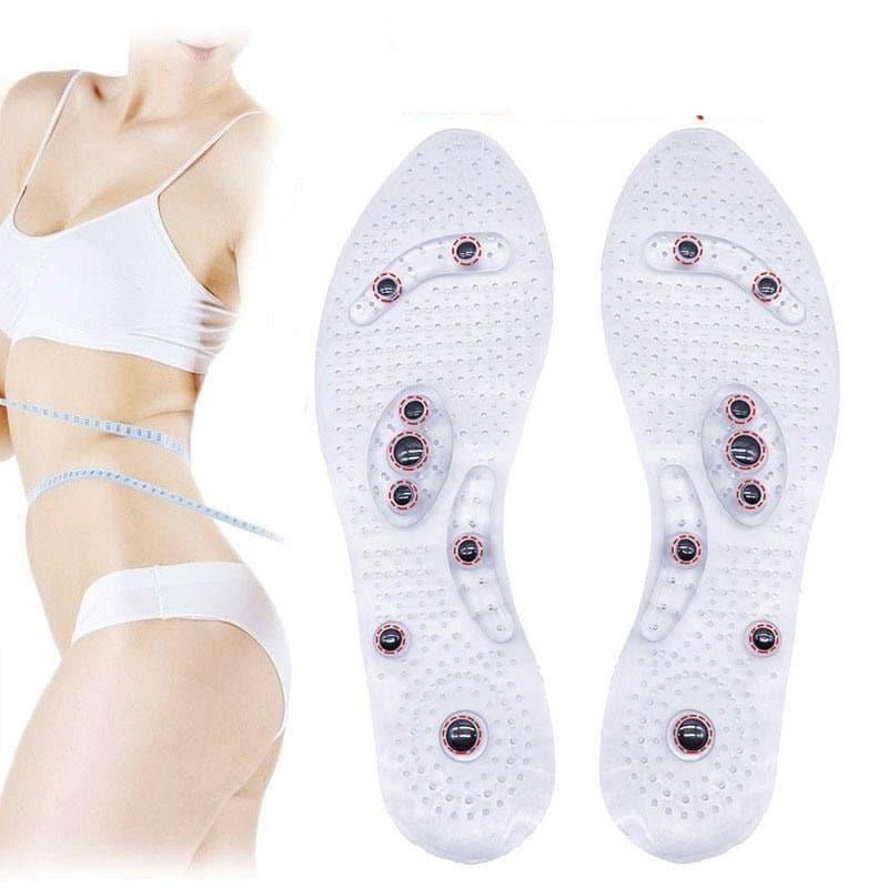 NOUVEAU RICHE Magnetische Einlegesohlen – Massage-Einlagen mit Akupressur-Noppen & Magneten, Bequeme Schuheinlagen für den Alltag, S & L – MagniStep