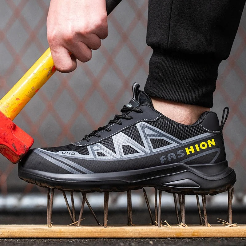 NOUVEAU RICHE Breite Sicherheitsschuhe für Herren – S3 Arbeitsschuhe mit extra breiter Stahlkappe, wasserabweisend, rutschfest – MaxGuard S3