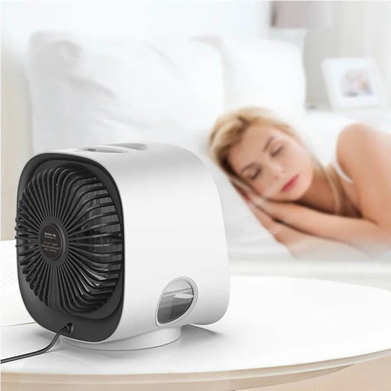 NOUVEAU RICHE Kompakter Luftkühler – 2-in-1 Luftkühler und Luftbefeuchter für Zuhause oder Büro – leise Mini Klimaanlage für Schreibtisch & Nachttisch