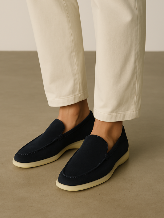 Herren Mokassins Marineblau Größe 42 Wildleder-2